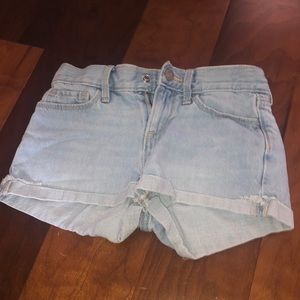 Old navy light wash kids shorts.